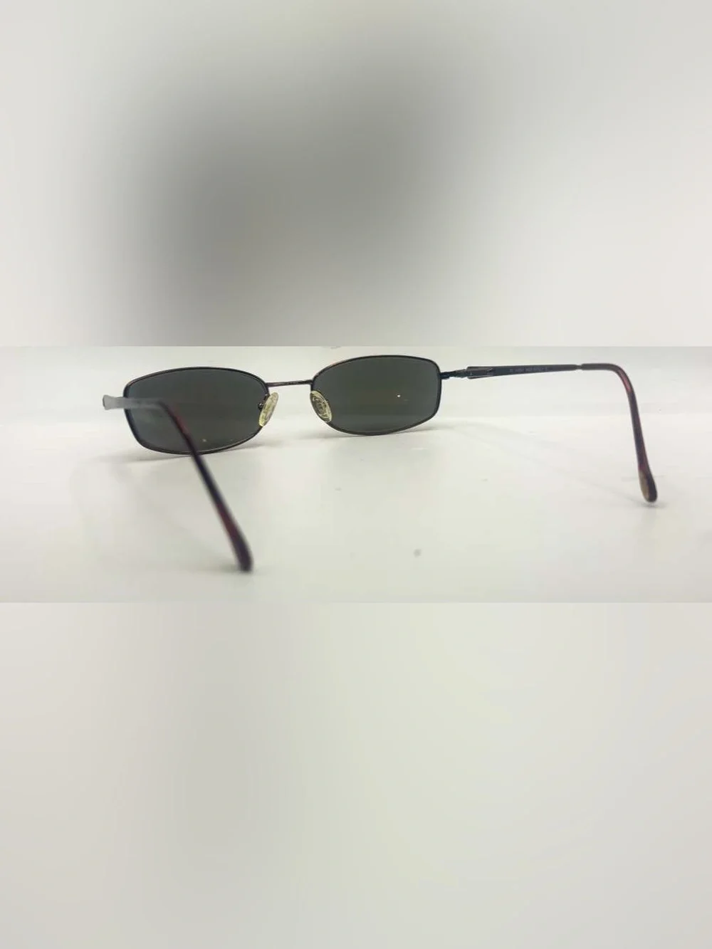 Vintage Safilo Elasta 4783 Burgundy Oval Metal Sunglasses Frames Only Italy